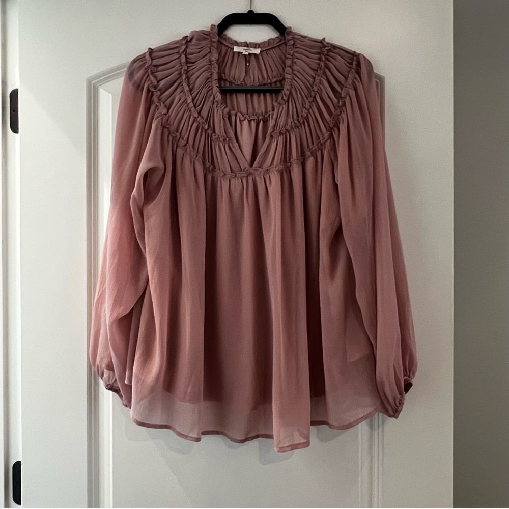 *SOLD* Entro Mauve Ruched Blouse